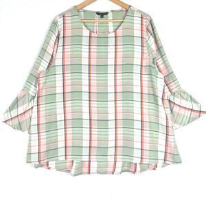 John Mark Green and Pink Plaid Blouse